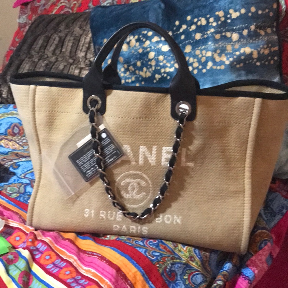 Chanel Beige Deauville Large Tote-The Original!!